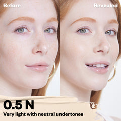 0.5 N Very light neutral undertones (Before Vs. Revealed)