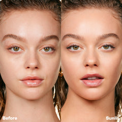 Before and after applying Dreambeam Sunlit