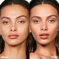 Before and after applying Dreambeam Sunlit