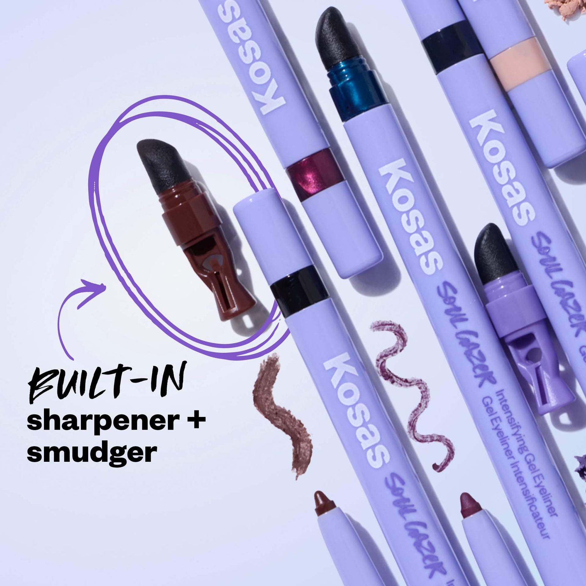 Built-in sharpener + smudger