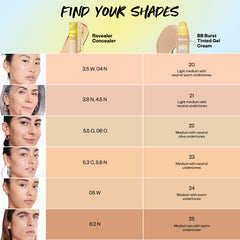 Find Your Shade: A lineup of Revealer Concealer and BB Burst shades in Medium tones