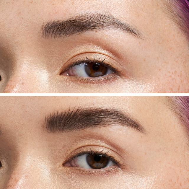 Model wearing Air Brow - Tinted in Dark Brown