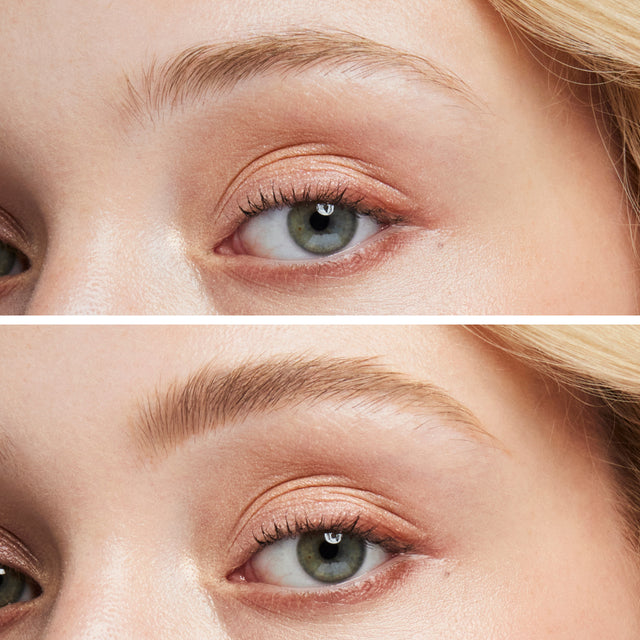 Model wearing Brow Pop in Honey Blonde