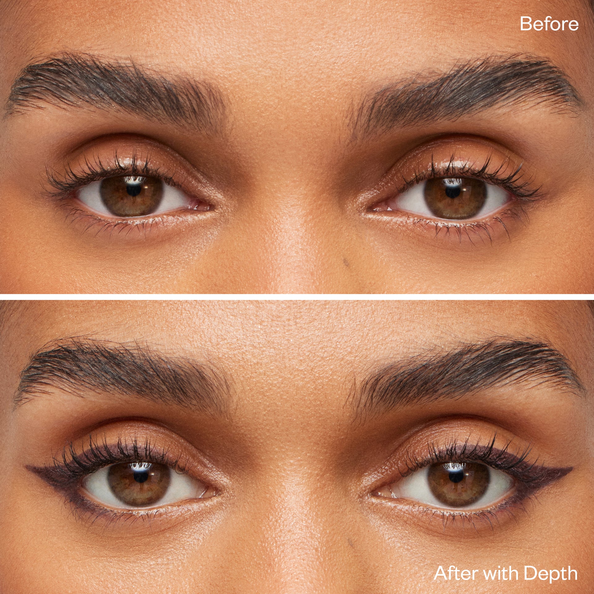 Before and after applying Soulgazer Depth