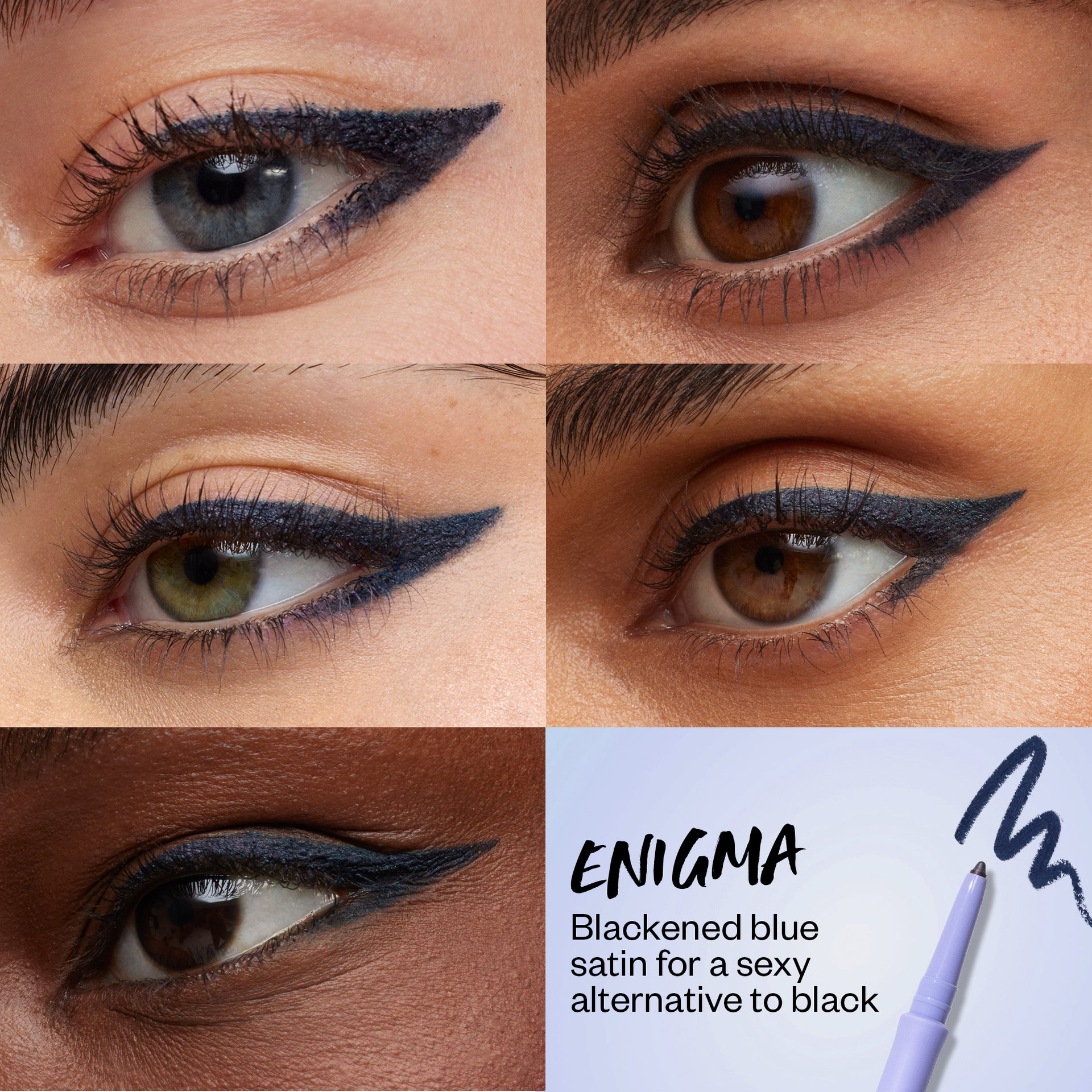 Soulgazer Enigma Grid - Blackened Blue Satin