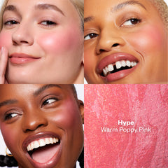 Models wearing Blush Is Life in the shade Hype, shown in a grid layout