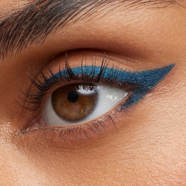 Hazel eye model wearing Soulgazer in Cosmic