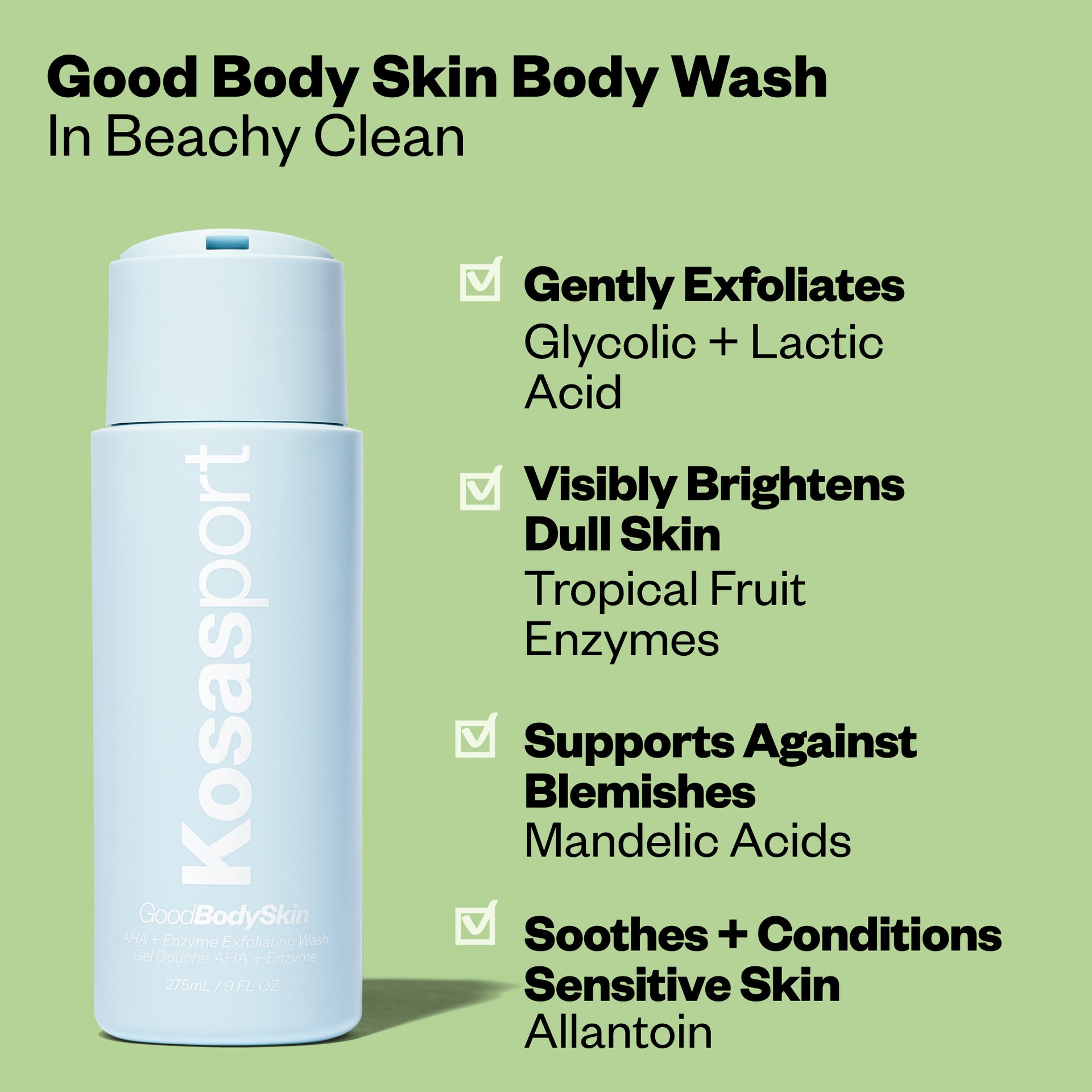 Good Body Skin Body Wash ingredients and benefits.