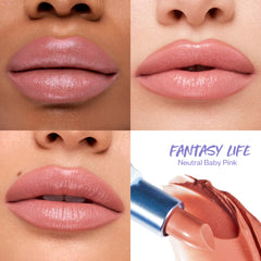 Fantasy Life (Neutral Baby Pink) when applied in different skintones