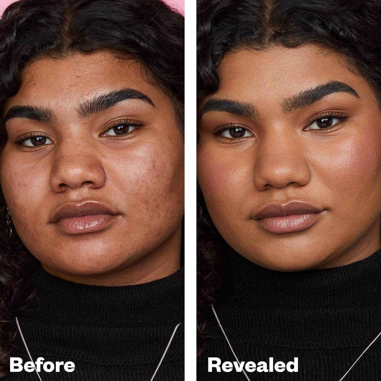 Before and after makeup that is skincare
