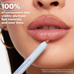 100% of consumers saw visibly plumper lips instant and over time