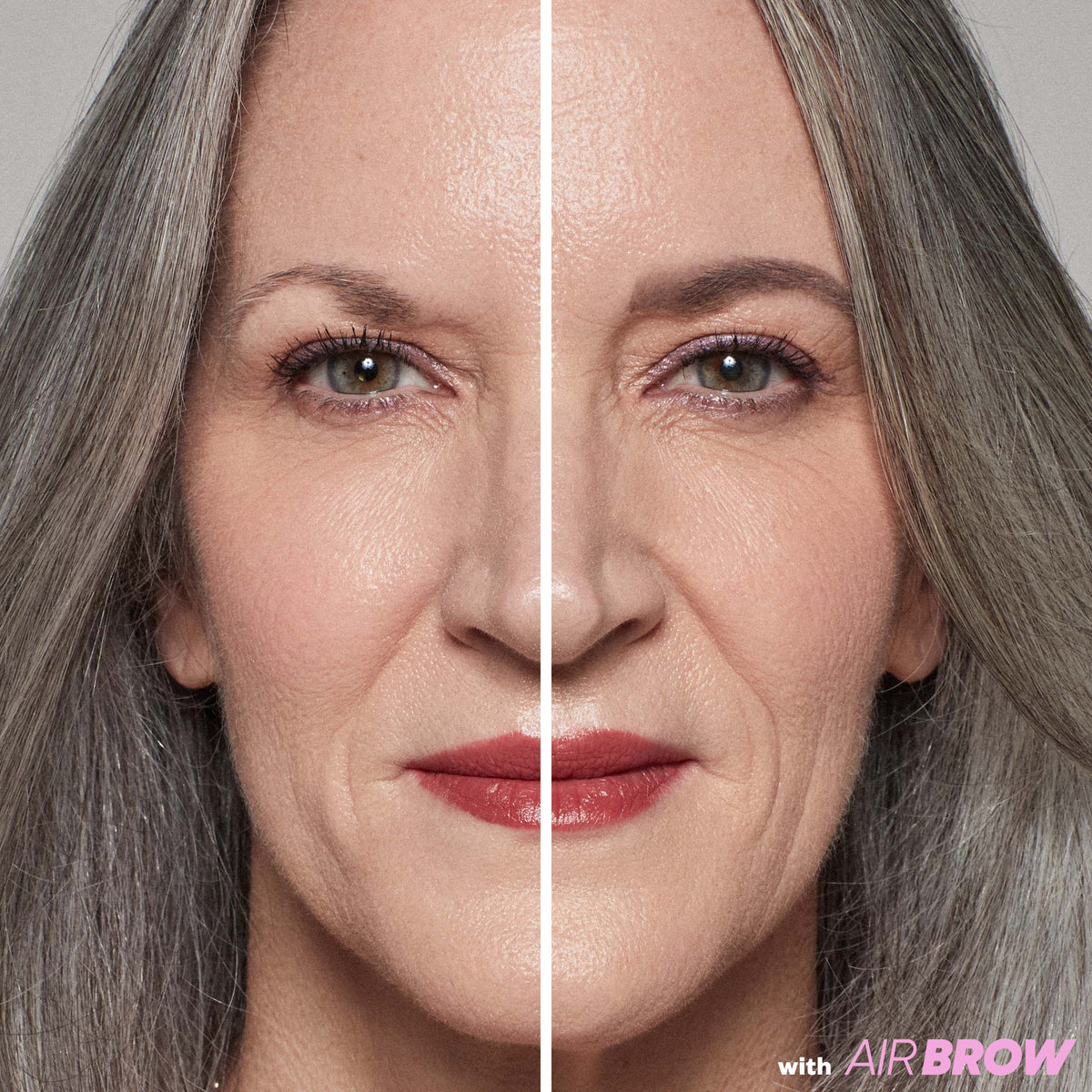 Grey before and after with Air Brow