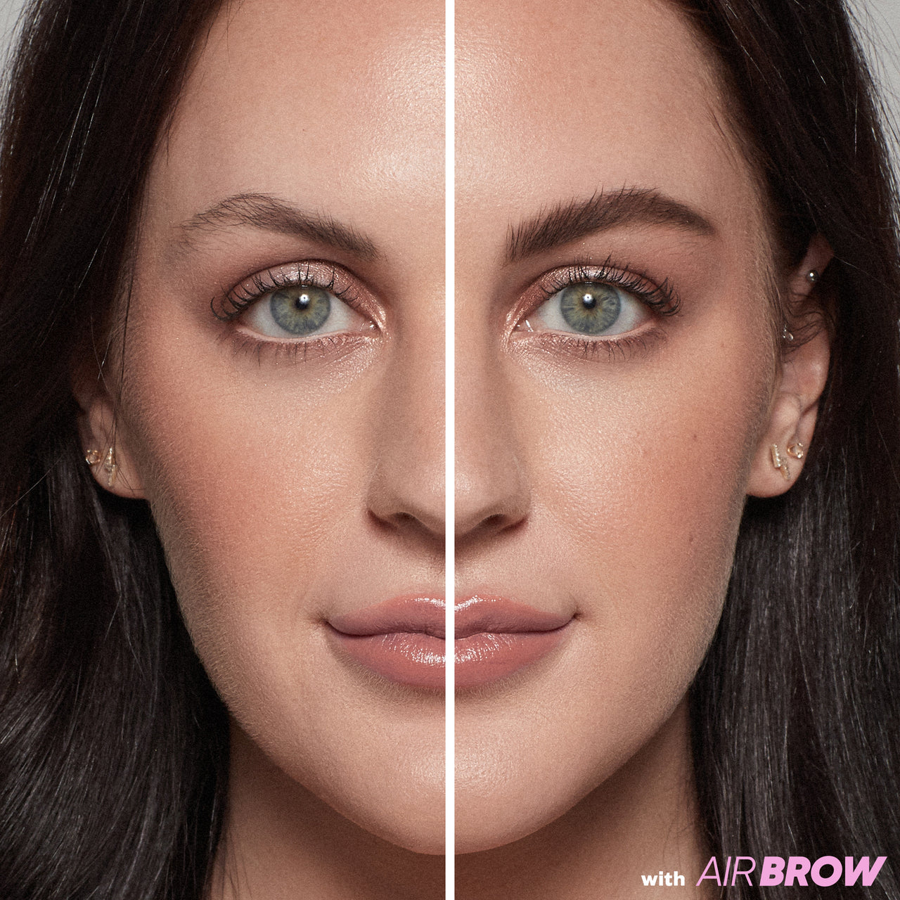 Medium Brown before and after with Air Brow