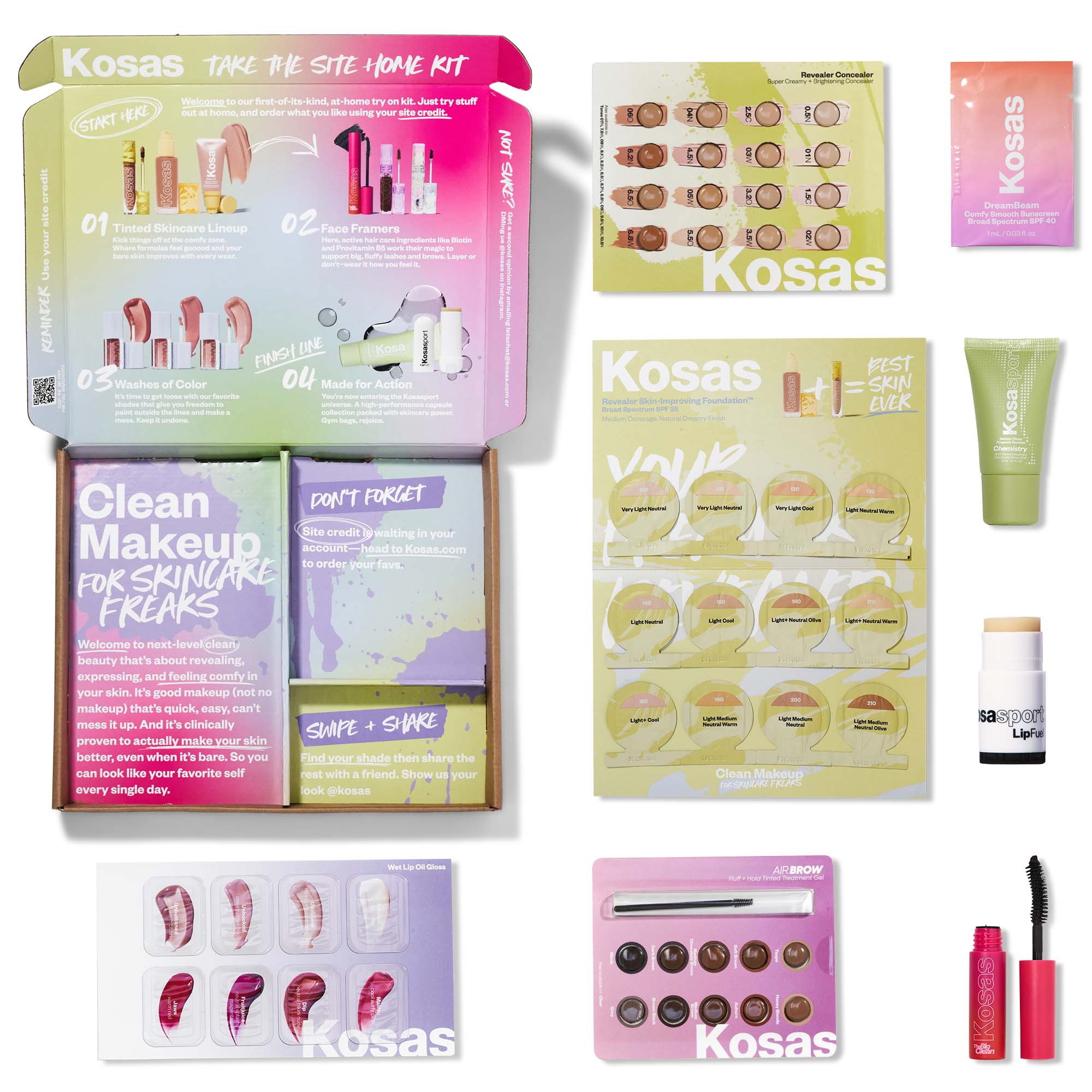 Makeup sample shop kits