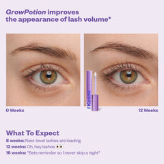 Side-by-side comparison of the 0-12 week progress with GrowPotion