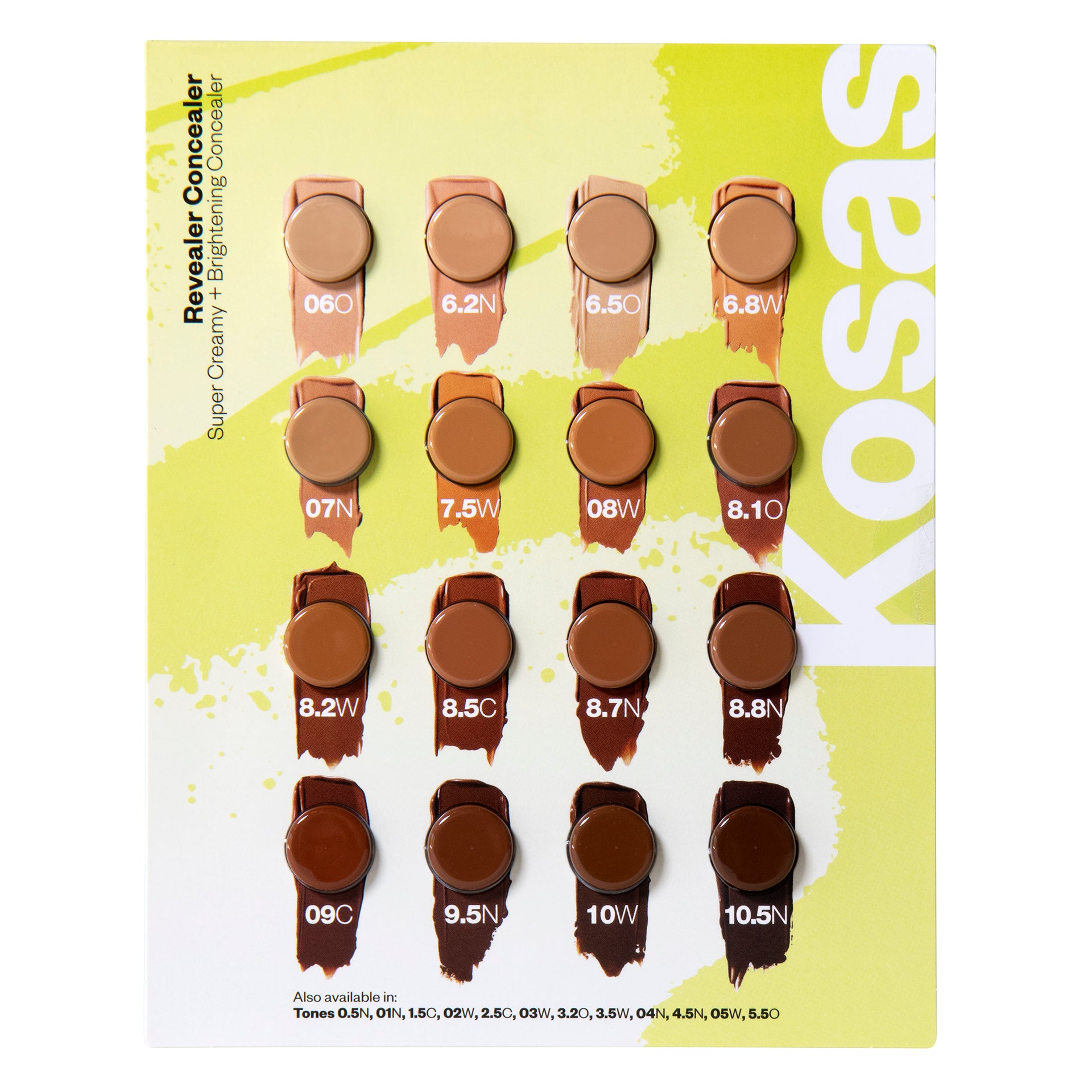 All shades revealer concealer sample card